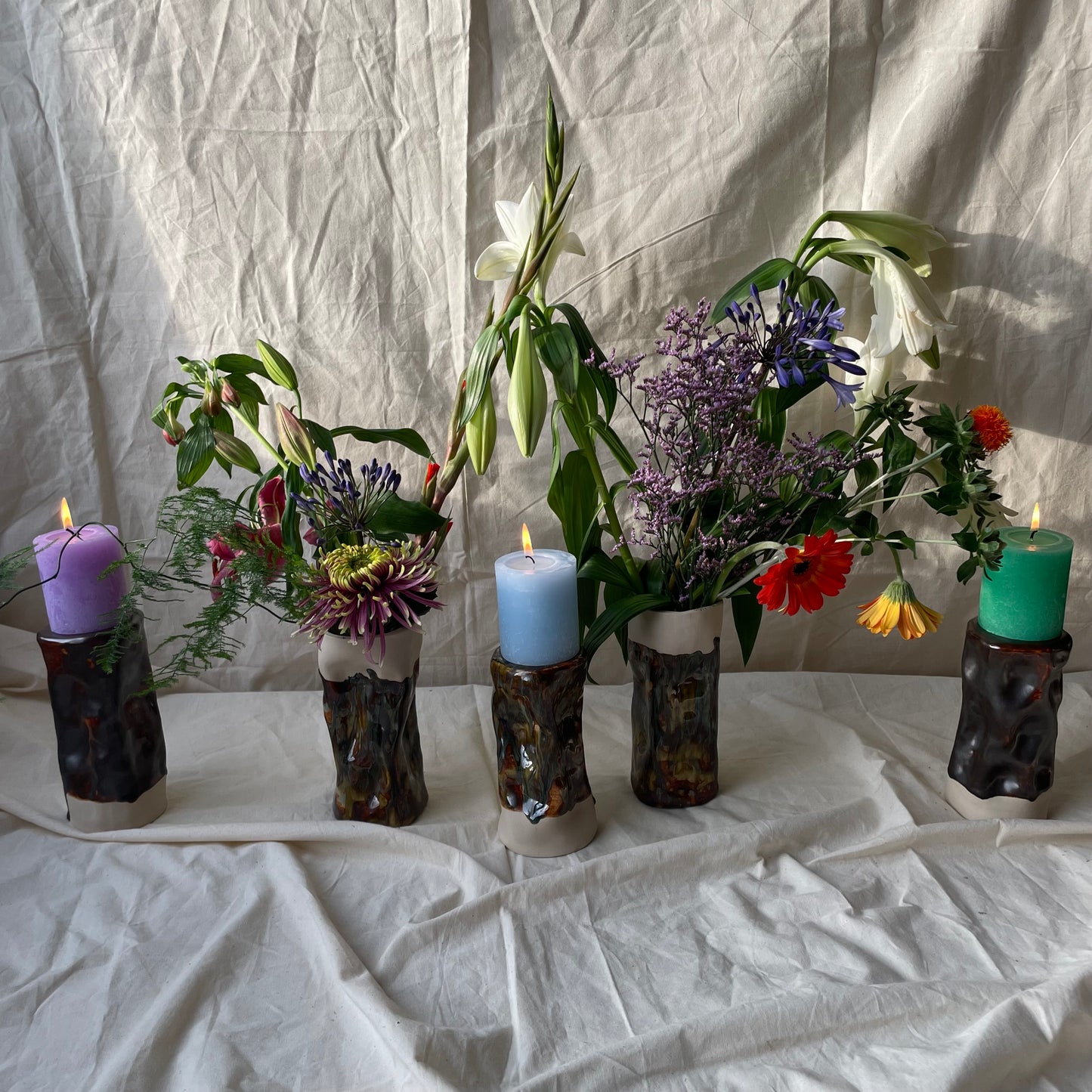 Patterned Candle Castle/Vase