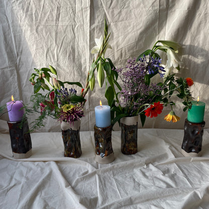 Patterned Candle Castle/Vase