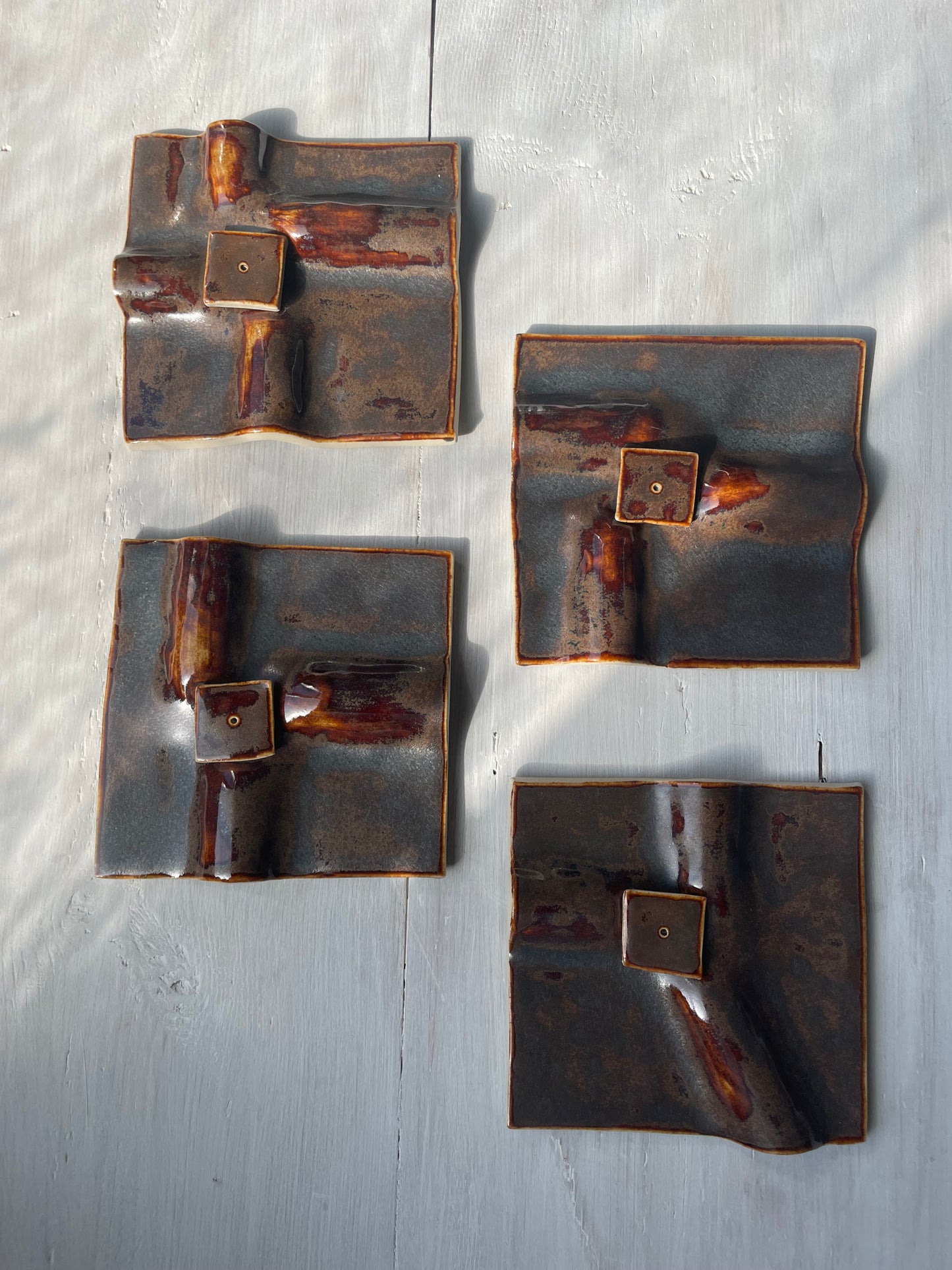 Deep Brown Incense Holders