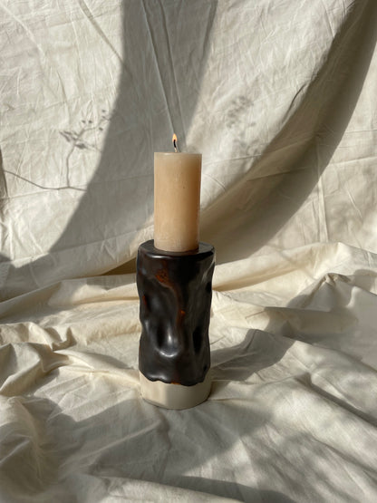 Brown Candle Castle/Vase