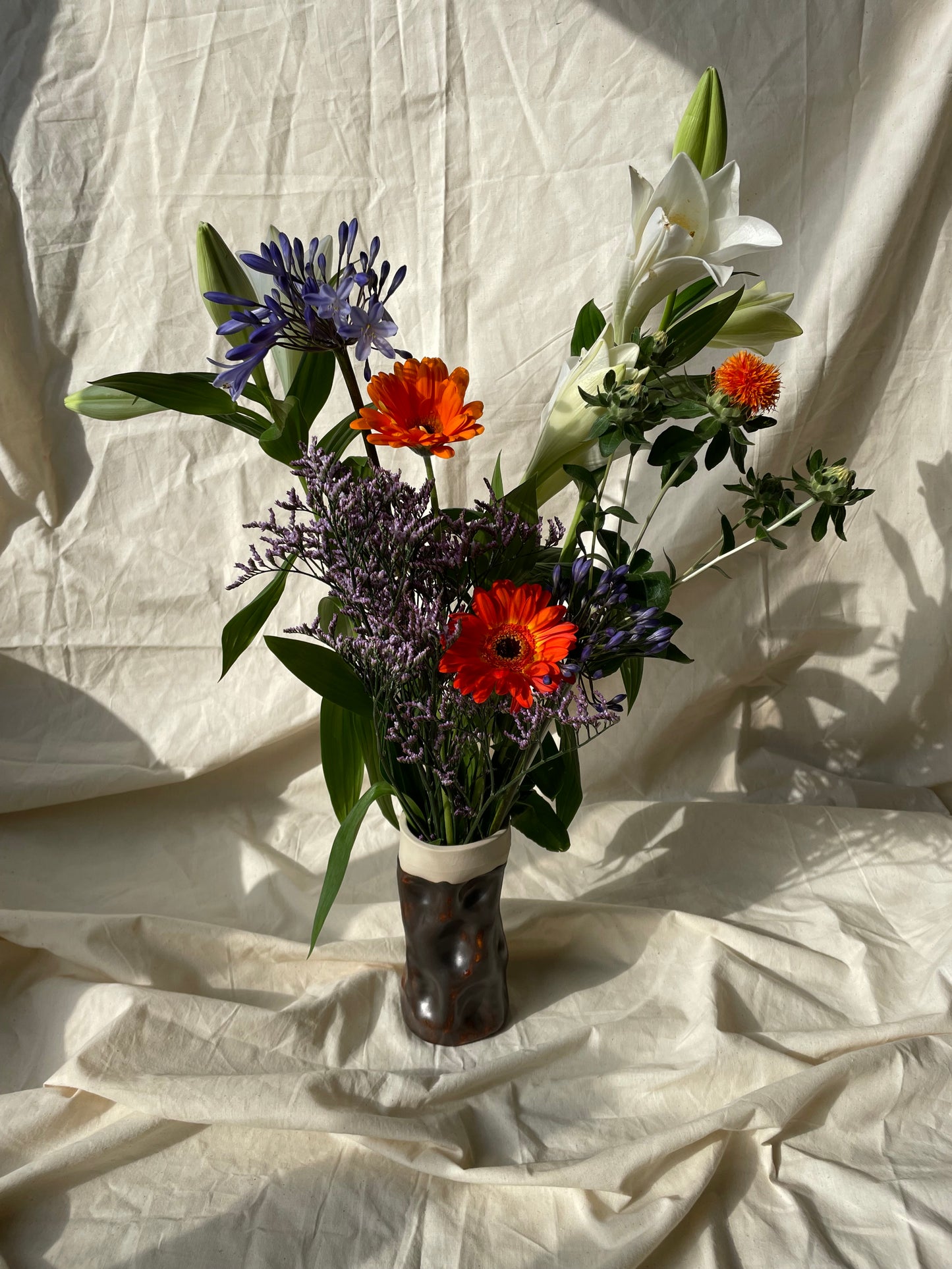 Brown Candle Castle/Vase