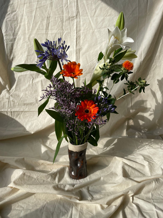 Brown Candle Castle/Vase