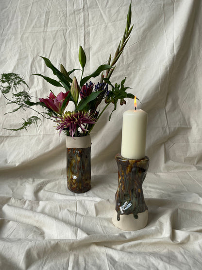 Patterned Candle Castle/Vase