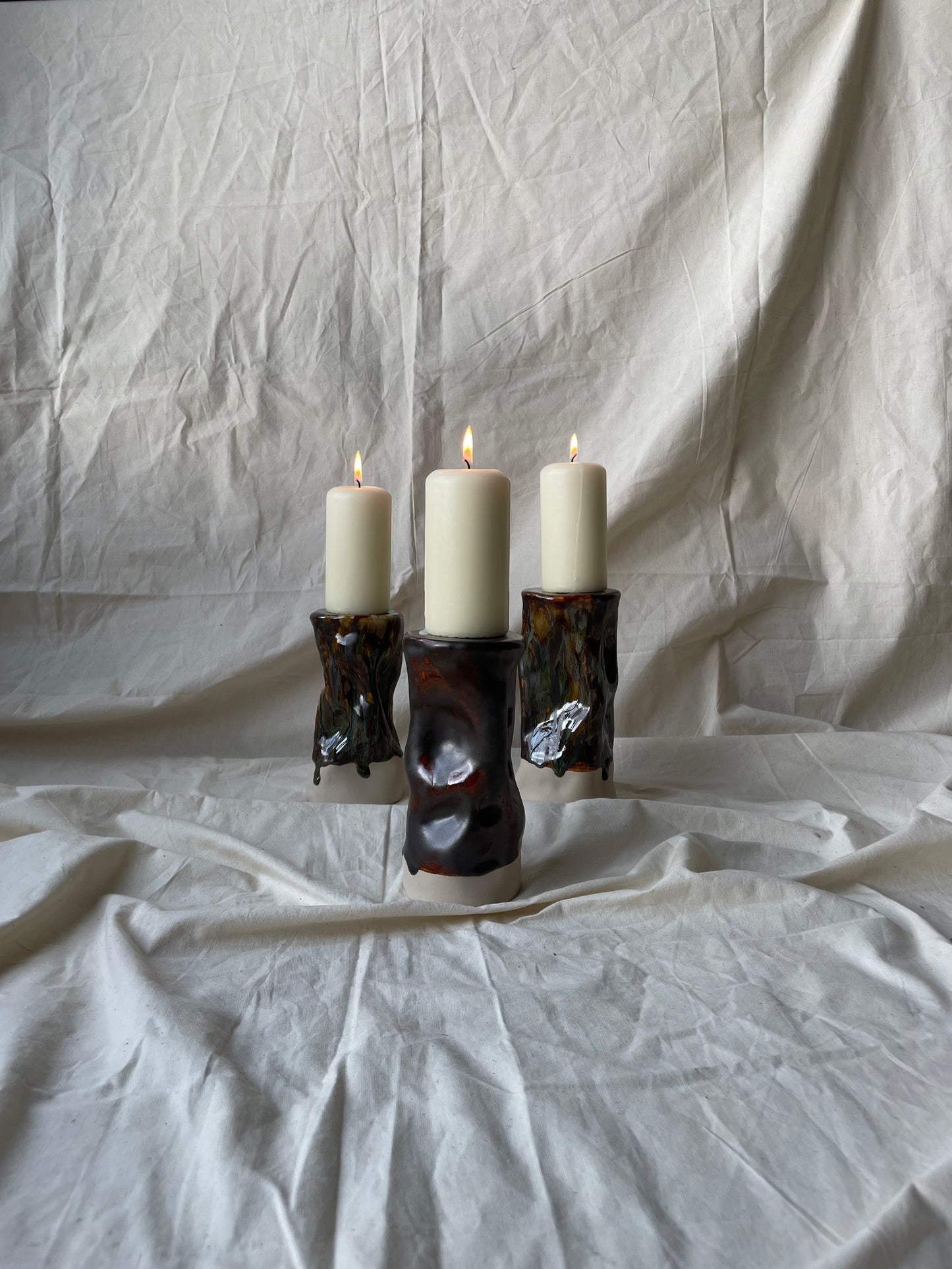 Brown Candle Castle/Vase