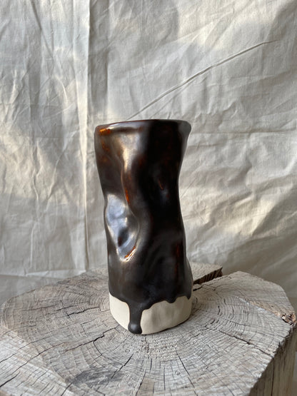 Brown Candle Castle/Vase